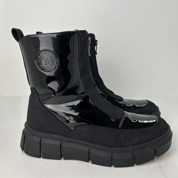 Aquatherm Canada Marilyn Boots Women’s Size 8 Black Zip Up Water Resistant - Picture 1 of 11